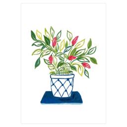 Digital Green Plants Art Print - Set Of 2 Prints, Printable Digital Download Print, Botanical Gouache Illustration, Plants Poster - thumbnail 2