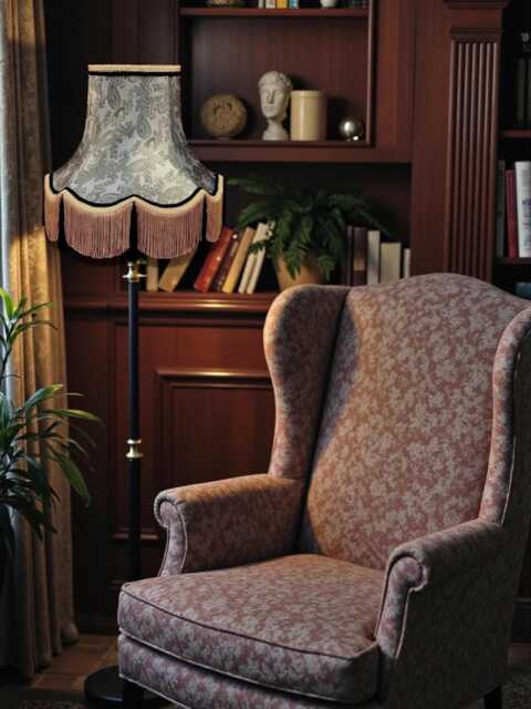Silver Grey Paisley Fabric Lampshade Handmade in The UK For Table & Floor Standard Lamp Shades, Ceiling Lights, Clip On Wall Lights - image 1