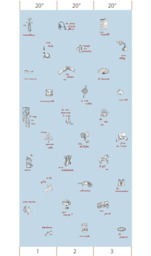 Bouchon Blue. French Designer Boutique Chic Brasserie Wall Mural Art. Word Image Poetry Playful Modern Surrealist Prints. Pastel Palette - thumbnail 3