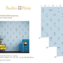 Bouchon Blue. French Designer Boutique Chic Brasserie Wall Mural Art. Word Image Poetry Playful Modern Surrealist Prints. Pastel Palette - thumbnail 2