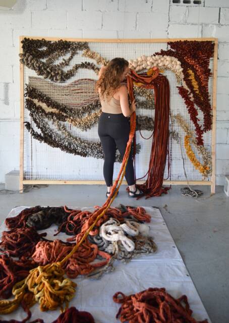 Extra-Large Wool Wall Hanging - Sculptural Macram?? Tapestry Textured Fiber Art For Modern Interiors - image 1