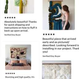 Extra-Large Wool Wall Hanging - Sculptural Macram?? Tapestry Textured Fiber Art For Modern Interiors - thumbnail 4
