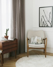 Brown Linen Look Sheer Curtains, Voile Drapery Window Sheers, Sheers Custom
