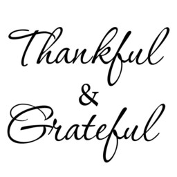 Vwaq Thankful & Grateful Wall Decal Inspirational Quotes Decor & Art 1764 #2 - thumbnail 2