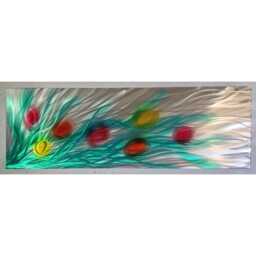Bouquet. Modern, Abstract, Contemporary Metal Wall Art, 3D Effect, By R Toomer Art... Multi Coloured - thumbnail 4