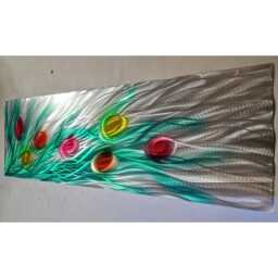 Bouquet. Modern, Abstract, Contemporary Metal Wall Art, 3D Effect, By R Toomer Art... Multi Coloured - thumbnail 3