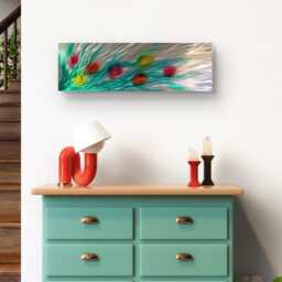 Bouquet. Modern, Abstract, Contemporary Metal Wall Art, 3D Effect, By R Toomer Art... Multi Coloured - thumbnail 1