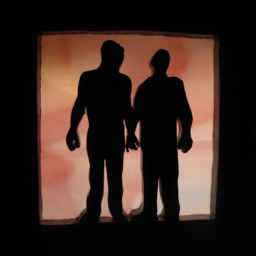 stain Glass Night Light All Male Silhouette Handmade in The Usa - thumbnail 2