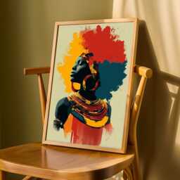 Regal Portrait With Beads Wall Art Print - Poster Only - thumbnail 3