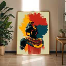 Regal Portrait With Beads Wall Art Print - Poster Only - thumbnail 1