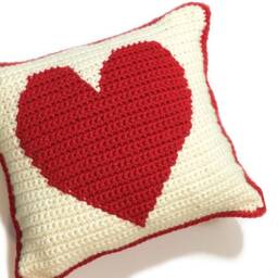 Heart Crochet Pillow Pattern, Beginner Valentine Gift - PDF Pattern - thumbnail 2