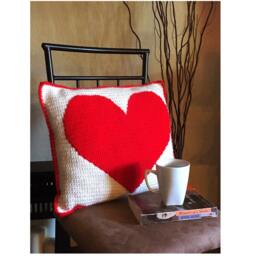 Heart Crochet Pillow Pattern, Beginner Valentine Gift - PDF Pattern - thumbnail 3