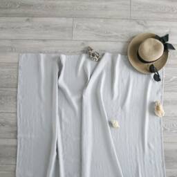 Soft Light Linen Beach Towel, Sauna Towel From Stonewashed Linen, Handmade Linen Bath Custom Unpaper For & Picnics - thumbnail 3