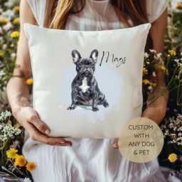 Personalised Cushion Cover Or Custom Pet Pillow With Dog Design, Ideal Christmas Decorations Gifts For Lovers Or Remembrance Gift - thumbnail 2