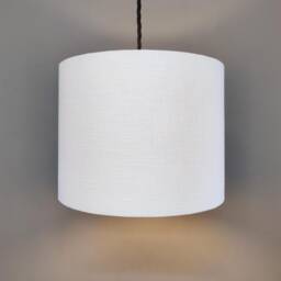 White Lampshade in Linen With Champagne Lining - thumbnail 3
