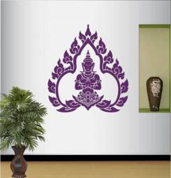 In-Style Decals Wall Vinyl Decal Home Decor Art Sticker Thai Dancer Meditation Pose Buddha Room Removable Mural Design 477 - thumbnail 1