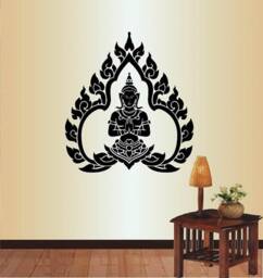 In-Style Decals Wall Vinyl Decal Home Decor Art Sticker Thai Dancer Meditation Pose Buddha Room Removable Mural Design 477 - thumbnail 2