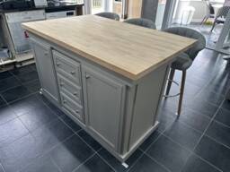 The Wessex Bespoke Custom Made To Order Kitchen Island Breakfast Bar Oak Top
