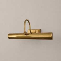 Vintage Solid Brass Picture Light, Mid Century Modern Raw Wall Lamp, Gallery Painting Light Fixture - thumbnail 3