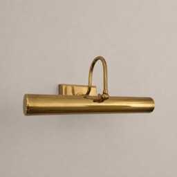 Vintage Solid Brass Picture Light, Mid Century Modern Raw Wall Lamp, Gallery Painting Light Fixture - thumbnail 2