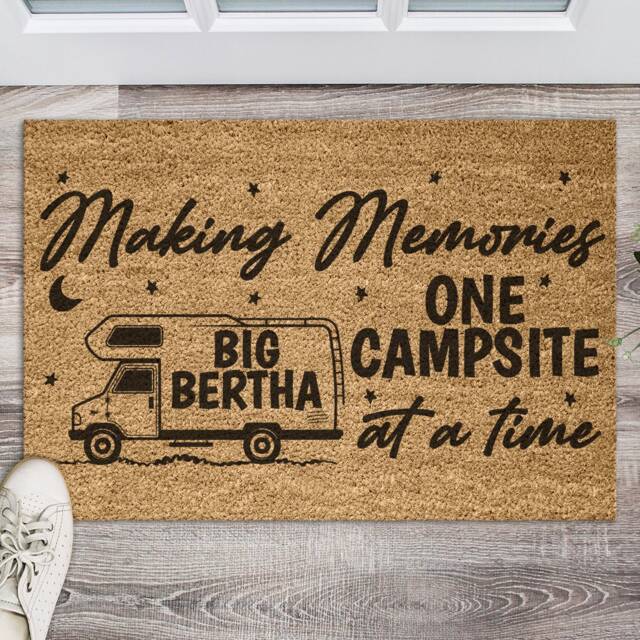 Personalised Motorhome Making Memories Motor Home Camping Doormat - 60x40cm