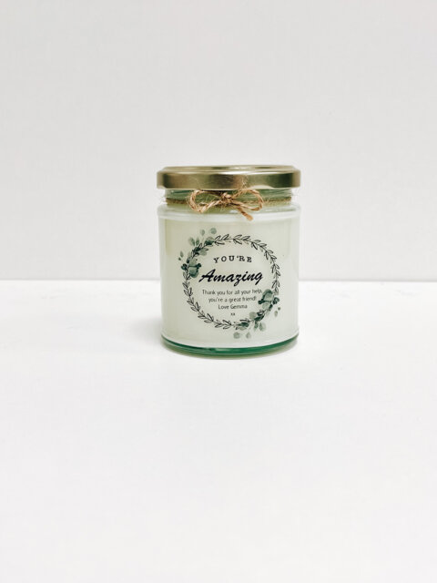 Well Done Gift - Candle Personalised For Her You Did It Congratulations Amazing - image 1