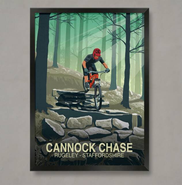 Cannock Chase Mountain Bike Trail Art Print - image 1