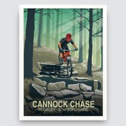 Cannock Chase Mountain Bike Trail Art Print - thumbnail 2