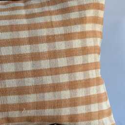 Handwoven Plaid Lumbar Pillow Cover Vintage Karen Textile - thumbnail 2