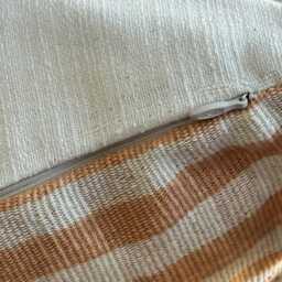 Handwoven Plaid Lumbar Pillow Cover Vintage Karen Textile - thumbnail 3