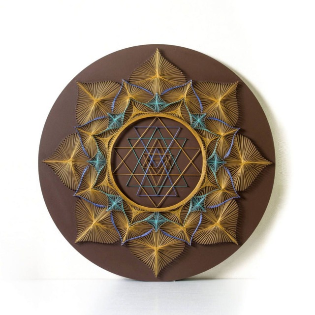 string Art Sri Yantra Sacred Geometry Meditation Wall Art Home Decor D??cor Mandala Zen 3D New Age Spiritual Gift, Yoga - image 1