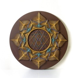 string Art Sri Yantra Sacred Geometry Meditation Wall Art Home Decor D??cor Mandala Zen 3D New Age Spiritual Gift, Yoga - thumbnail 1