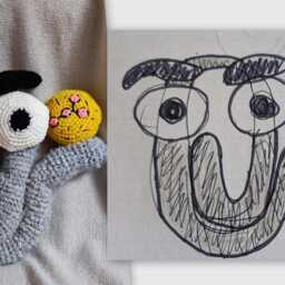 Custom Crochet Toy From Child's Drawing 12 Inch 30cm Made To Order Etsy's Pick - thumbnail 4