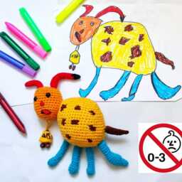 Custom Crochet Toy From Child's Drawing 12 Inch 30cm Made To Order Etsy's Pick - thumbnail 2