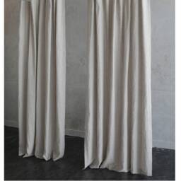 A Pair Of Natural Linen Flax Curtains, Custom Extra Long Curtains - thumbnail 2