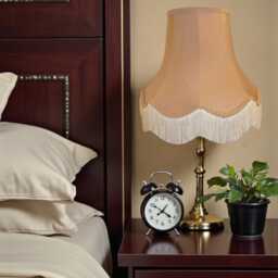 Traditional Mushroom Beige Fabric Lampshade Handmade For Table & Floor Standard Lamp Bases, Wall Light Fixtures, Ceiling Fittings - thumbnail 3
