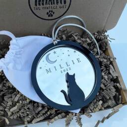 Black Cat, Cat Memorial Gift, Rainbow Bridge, Pet Sympathy Gift, Loss Loss, Memorial Lover Decoration - thumbnail 2