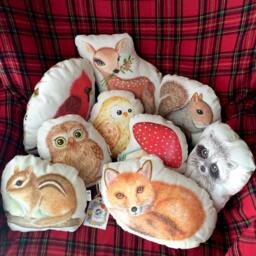 Red Fox Pillow, Linen-Cotton Nursery Decor - thumbnail 4