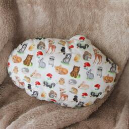 Red Fox Pillow, Linen-Cotton Nursery Decor - thumbnail 2