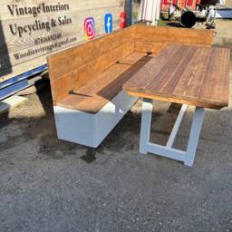 Farmhouse Style Dining Table & Storage Bench - thumbnail 3