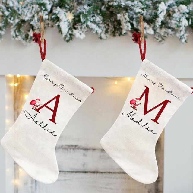 Personalised Christmas Stocking, First Gift, Family Stockings, Decorations - image 1