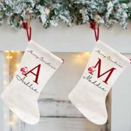 Personalised Christmas Stocking, First Gift, Family Stockings, Decorations - thumbnail 1