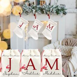 Personalised Christmas Stocking, First Gift, Family Stockings, Decorations - thumbnail 2