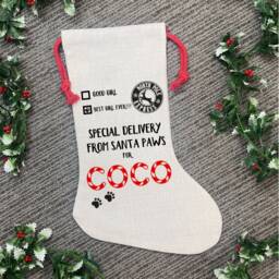 Dog Christmas Stocking - Special Delivery, Treat Bag, Sack, Pet Santa Eve Gift - thumbnail 3