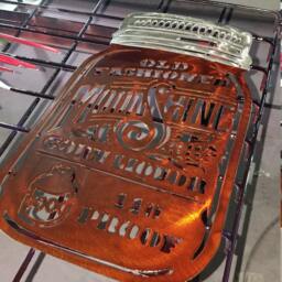 Moonshine Jar Metal Art. Made From High Quality Aluminum. Available in 1 & 2 Layered. Painted Non Versions. See Images - thumbnail 2