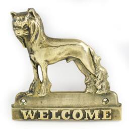 Chinese Crested Dog, Dog Welcome, Hanging Decoration, Limited Edition, Artdog - thumbnail 2
