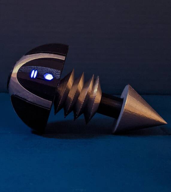 Inspired 3D Printed - Iron Giant Bolt Prop/Replica Lights Up