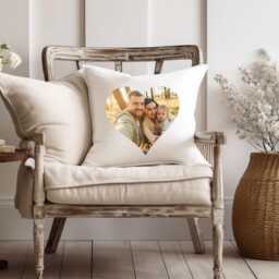 Personalised Photo Cushion - Heart Custom Cover Picture Valentines Gift - thumbnail 3