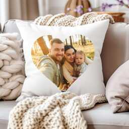 Personalised Photo Cushion - Heart Custom Cover Picture Valentines Gift - thumbnail 2