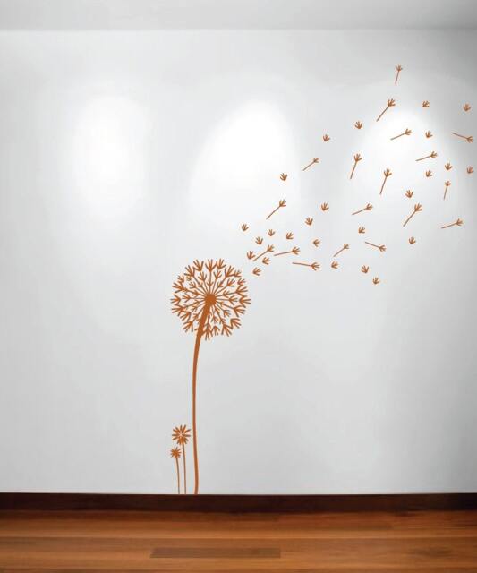 "Dandelion & Seeds Blowing in The Wind Wall Nursery Decal 1156 - Choose Color 60"" High X 20.5" - image 1